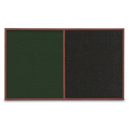 United Visual Products Enclosed Corkboard, 1 Door, 18"x24", 4" Fra UV3400-BLACK-MEDGRY